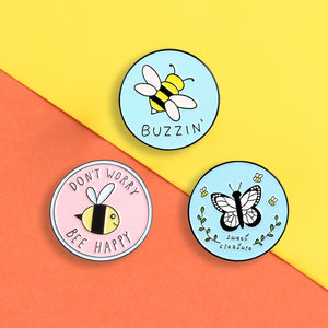 
            
                Load image into Gallery viewer, SOFT ENAMEL PIN - DON&amp;#39;T WORRY, BEE HAPPY
            
        