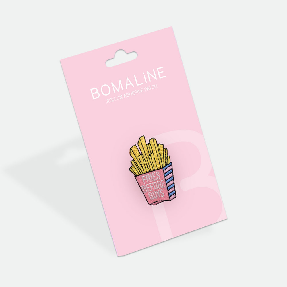 BOMALINE ‘Fries Before Guys’ Iron On Patch