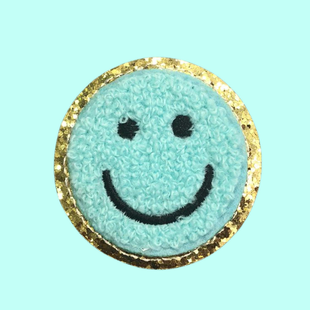 Smiley Face Iron On Patch and Sticker