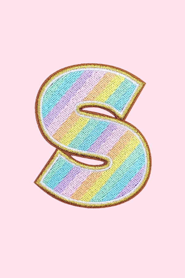 Large Rainbow Letter Patch
