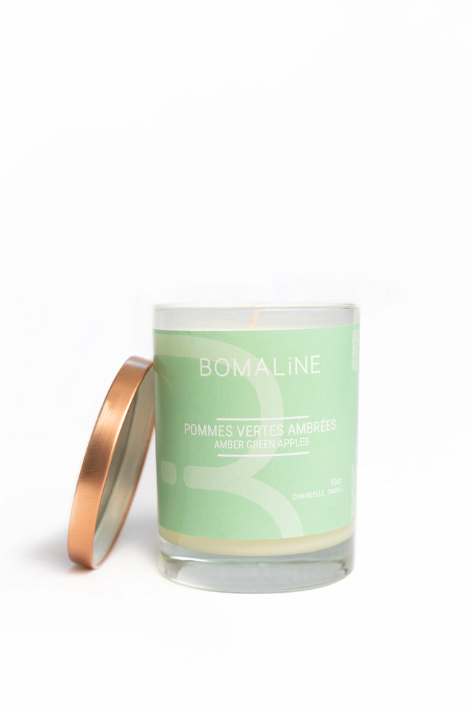 12 OZ CANDLE - AMBER GREEN APPLES