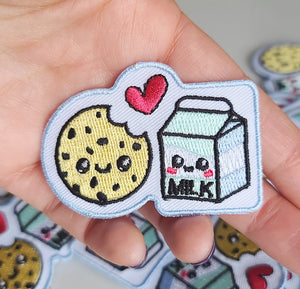 BOMALINE ‘ Milk and Cookie ’ Iron On Patch