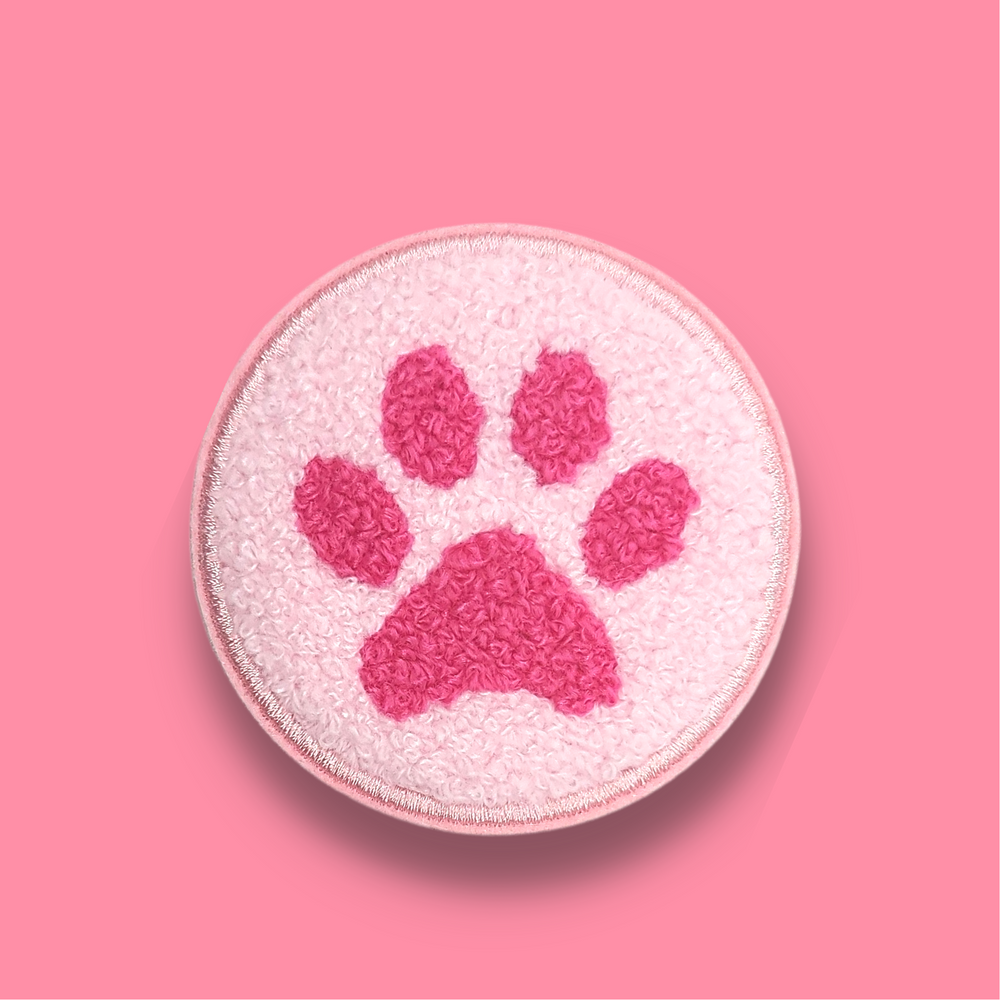 Embroidery and Chenille / Iron On + 3M Sticker - Furry Baby Paw