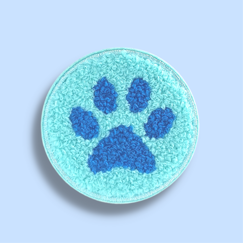 Embroidery and Chenille / Iron On + 3M Sticker - Furry Baby Paw